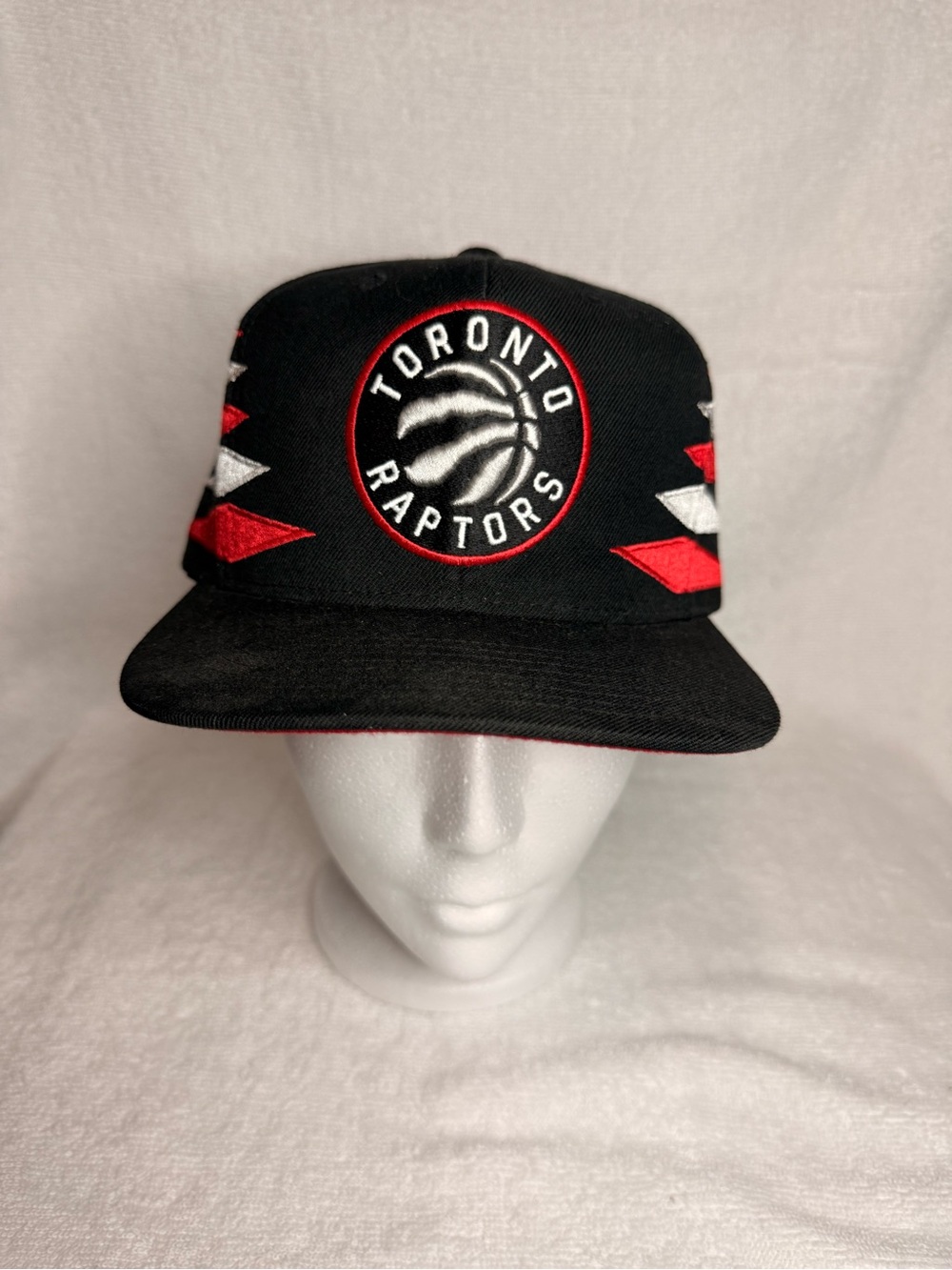 Mitchell & Ness Toronto Raptors Black Red White Snapback Hat